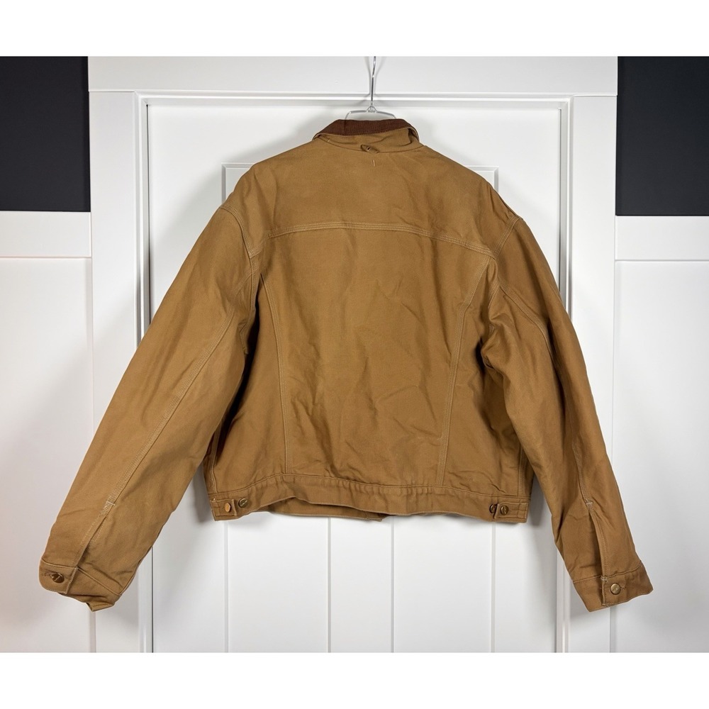 Vintage Carhartt JB0906 Brown Duck Trucker Jacket Star Tag USA Made 54 3XL Liner - Picture 4 of 10